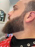 beard line up at khalids barber